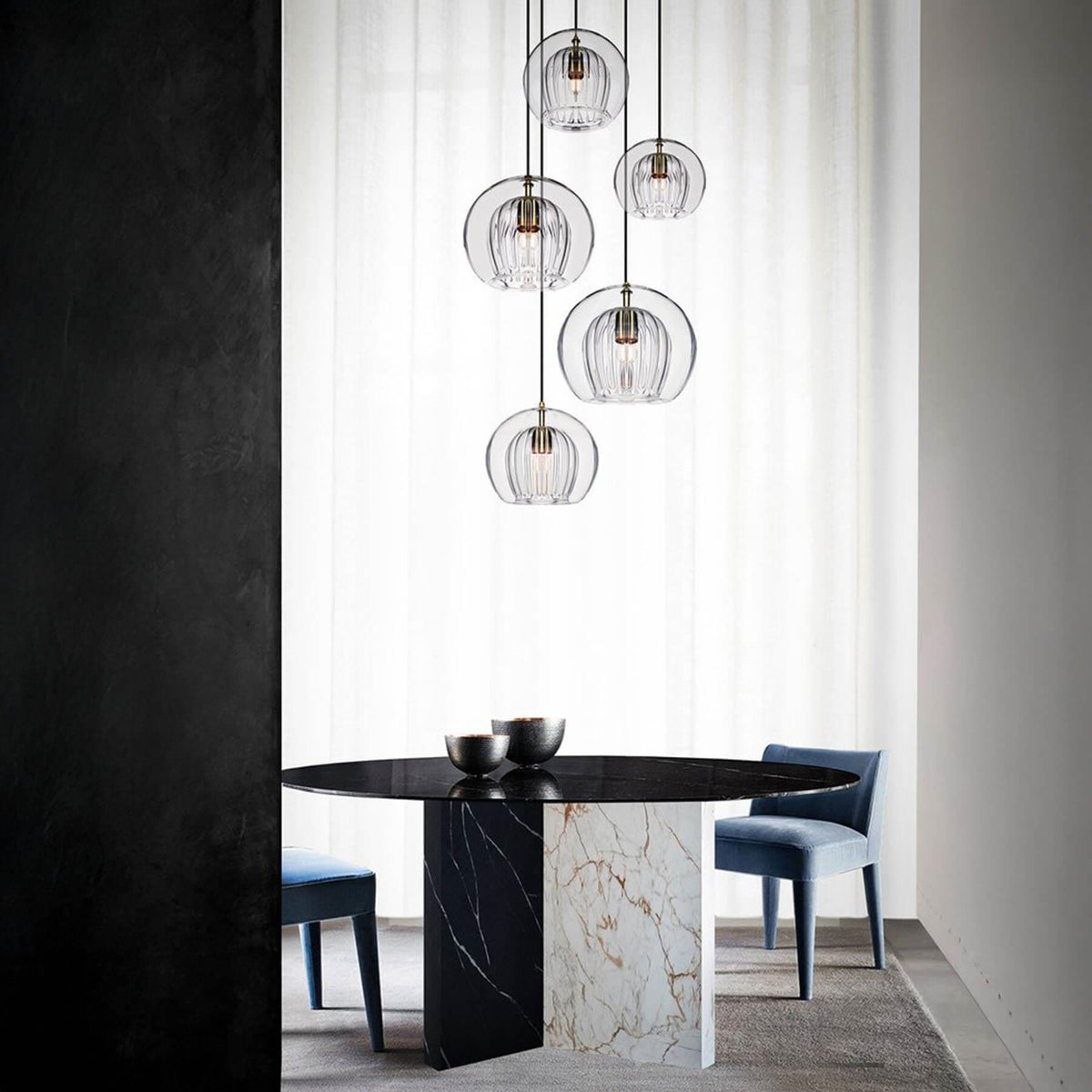Marc Wood Pleated Crystal Cluster