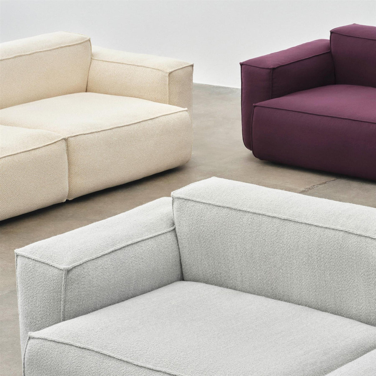 HAY Mags Soft 3+ Seater Sofa Low Armrest with Removable Cover Combination 1