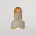 Bentu Qie pendant light - concrete & bamboo