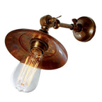 Mullan Lighting Porter Adjustable Industrial Brass Wall Light