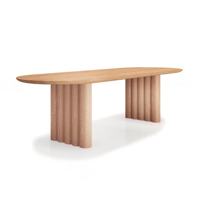 DK3 Plush Extendable Dining Table - 3cm Thick Table Top, Oval