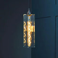 Ex-Display (Wimbledon Store) Clear Glass Pendant Light - Antique Brass Fittings