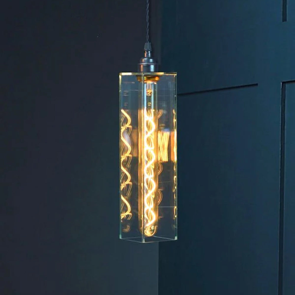 Ex-Display (Wimbledon Store) Clear Glass Pendant Light - Antique Brass Fittings