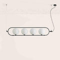 Outlet Abbacus linear pendant - Matt black, Opal