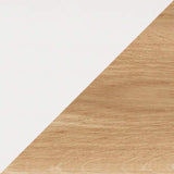 Oiled oak and white aluminium