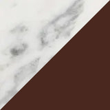 Carrara white marble, satin clay