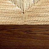 Smoked oak with natural woven seat