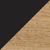 Black Linoleum Top with Water-Based Lacquered Oak Legs