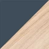 Smoked Blue Lino & Laquered Oak