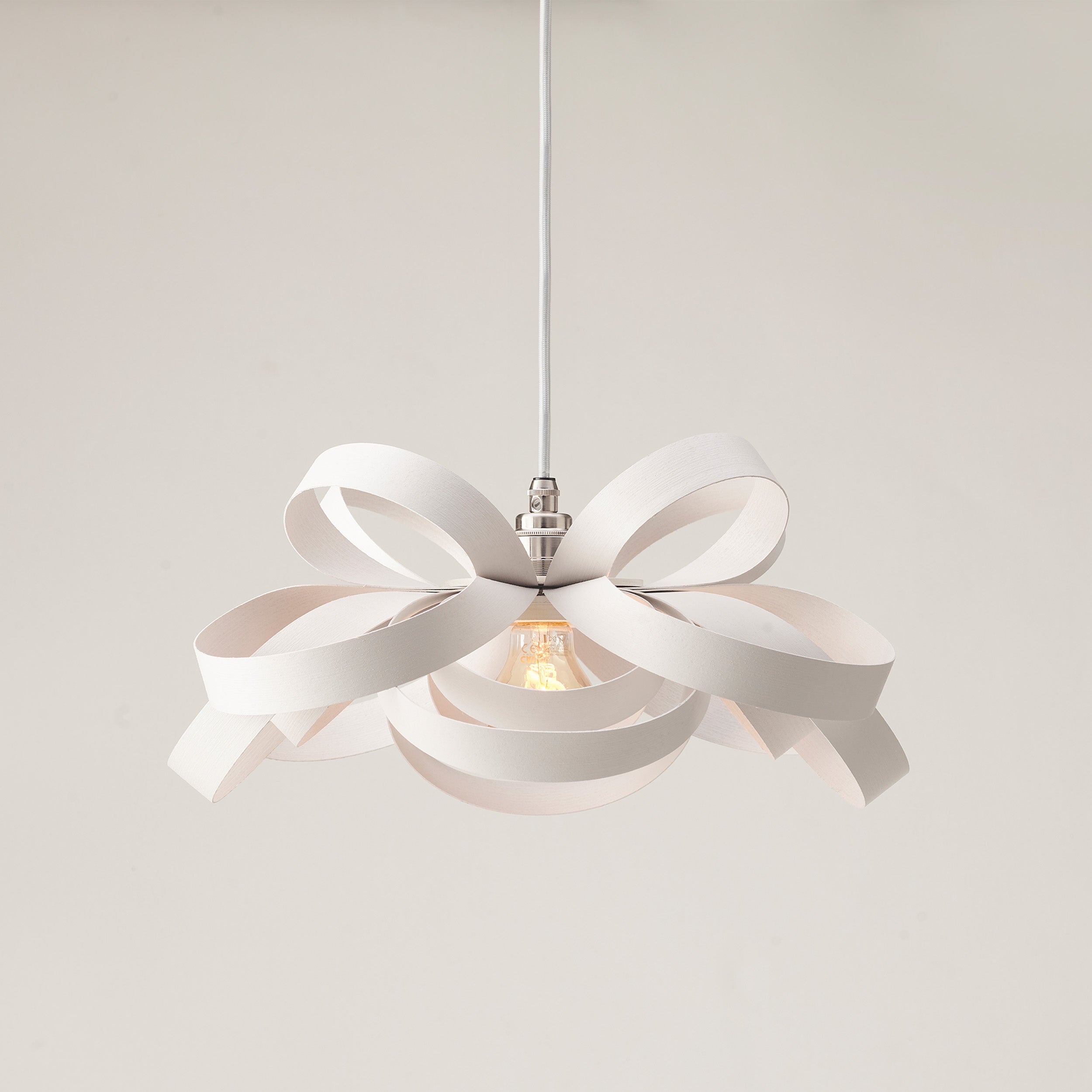 Tom Raffield Skipper Pendant Light, China Clay : Holloways of Ludlow 40th Birthday Limited Edition