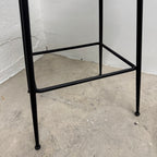 Ex-Display (Bath Showroom) GUBI Beetle Backless Stool - Black Metal Legs / Blue Velvet Upholstery