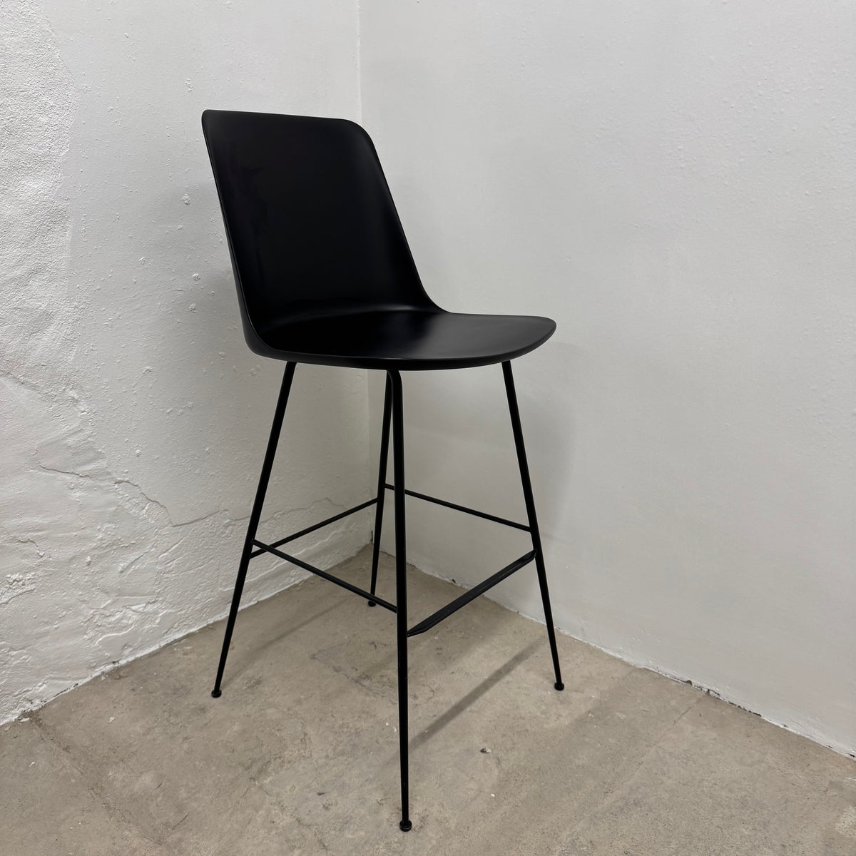 Ex-Display (Bath Showroom) &Tradition HW96 Rely Stool - Black / Black / Bar stool - Height : 75cm