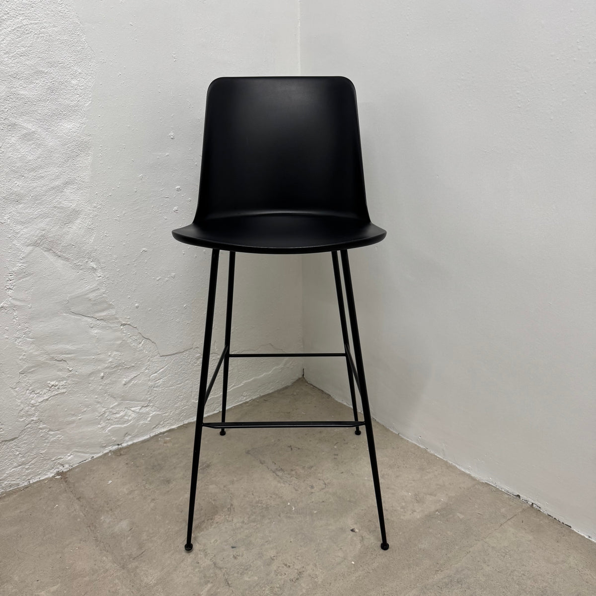 Ex-Display (Bath Showroom) &Tradition HW96 Rely Stool - Black / Black / Bar stool - Height : 75cm