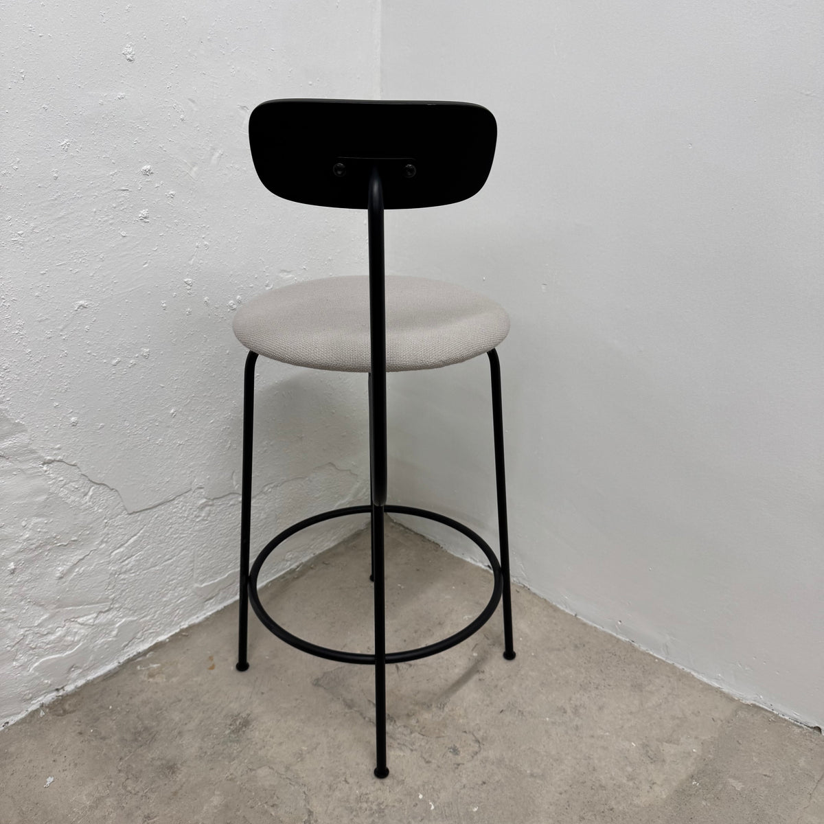 Ex-Display (Bath Showroom)  Audo Afteroom Bar Chair with Backrest and Upholstered Seat