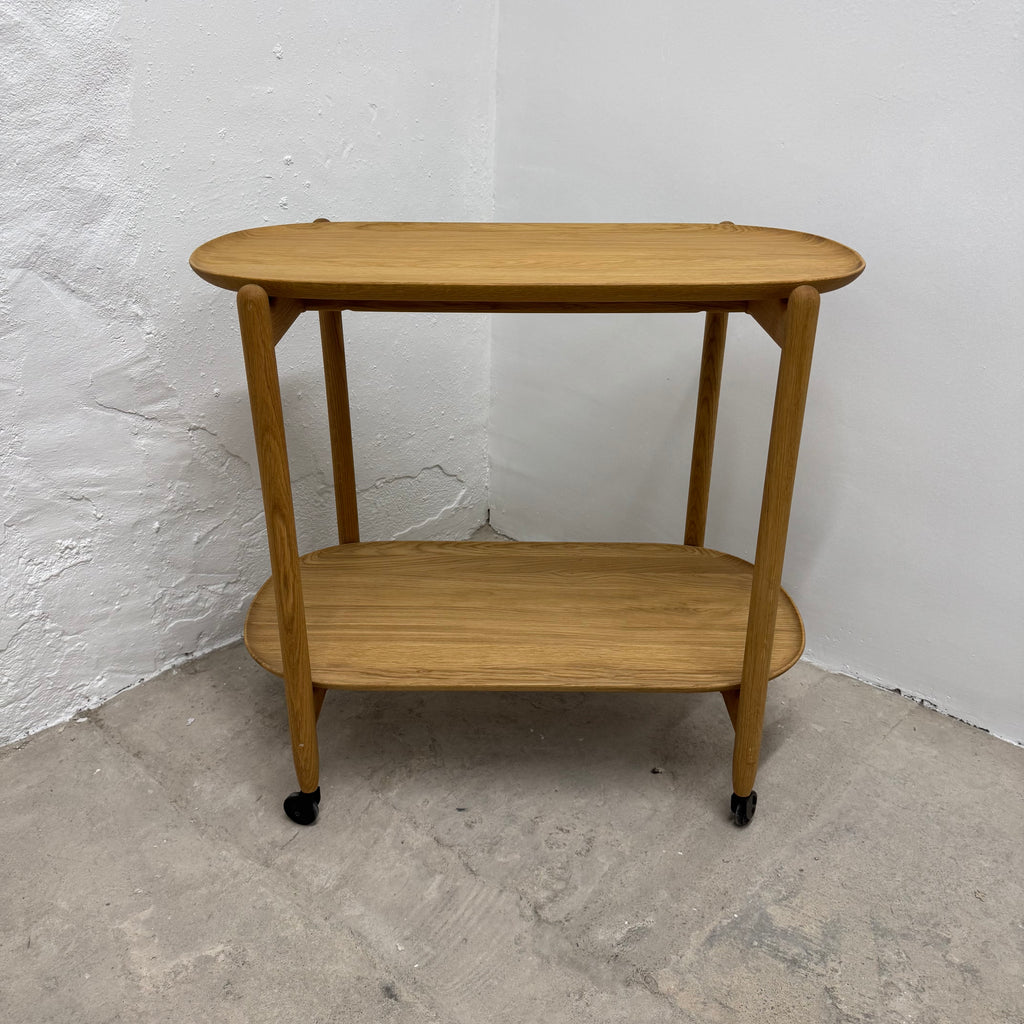 Ex-Display (Bath Showroom) Bolia Coupe Bar Trolley - Oiled oak / Small : 80cm *DAMAGED LEG*