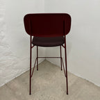 Ex-Display (Bath Showroom) HAY Soft Edge Bar Stool - Fall Red with Upholstered Seat