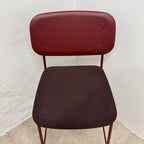 Ex-Display (Bath Showroom) HAY Soft Edge Bar Stool - Fall Red with Upholstered Seat
