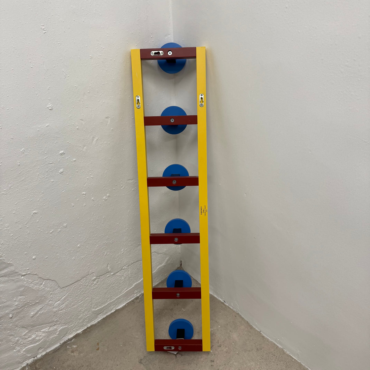 Ex-Display (Bath Showroom)  Nathalie Du Pasquier - Hook 6 - large - Red brown/sky blue/zinc yellow/jet black