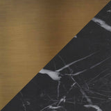 Antique brass with black marble base