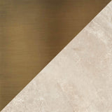 Antique brass with travertine base
