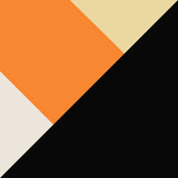 Black central shade with 1 white, 1 orange and 1 sand shade