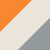 Silver grey, orange and white