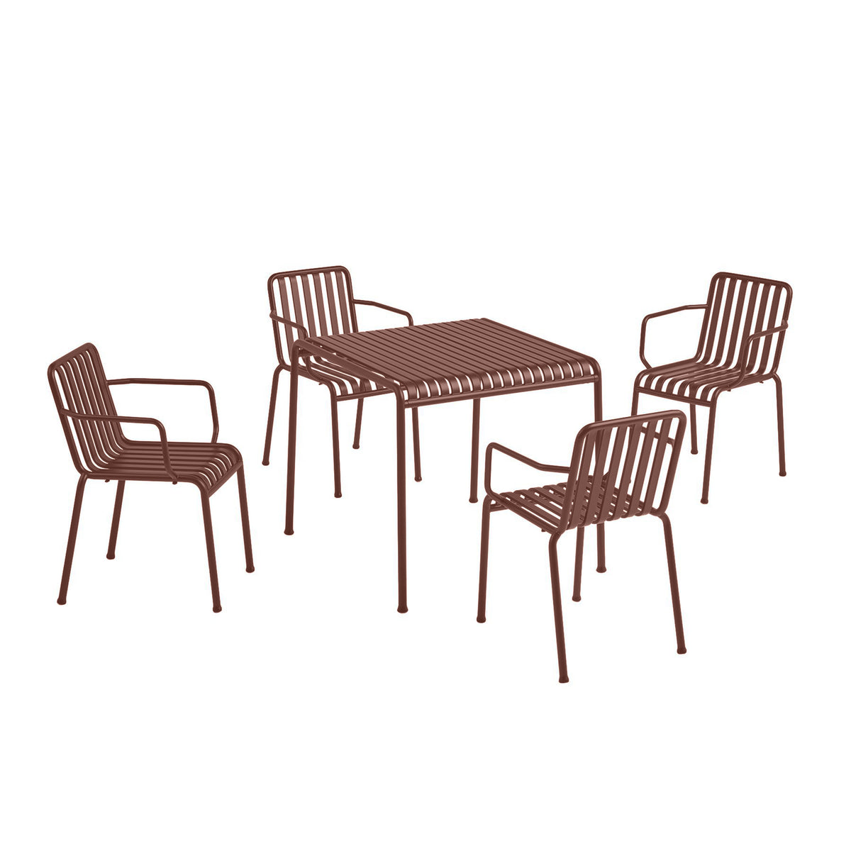 HAY Palissade Garden Dining Set - Chairs with Arms - Curated by Holloways of Ludlow
