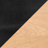 Matt Lacquered Oak with Black Leather