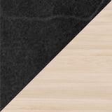 White Oiled Oak and Black Saddle Leather