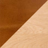 Matt Lacquered Oak with Cognac Leather