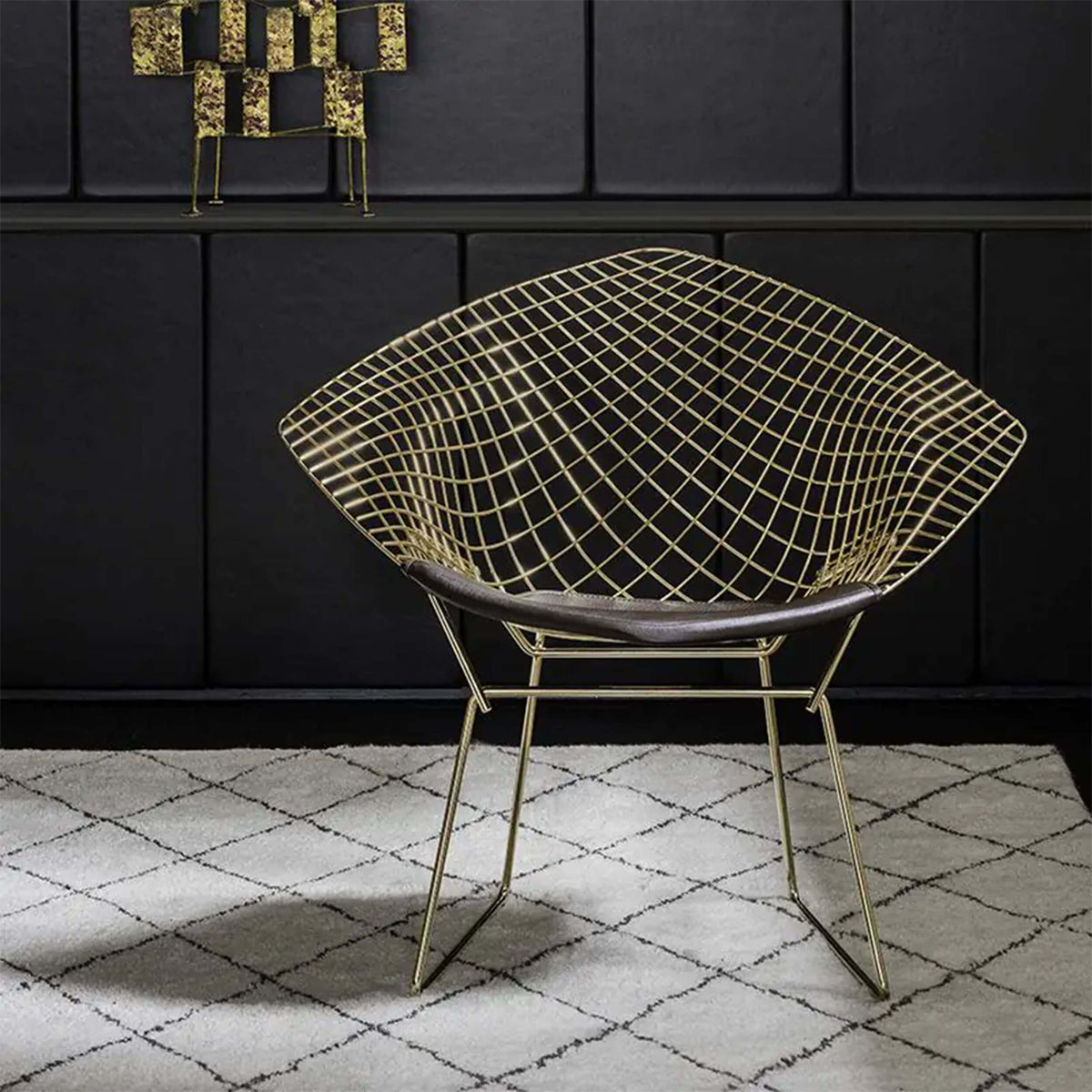 Knoll Bertoia Diamond Armchair with Seat Pad