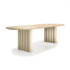 DK3 Plush Extendable Dining Table - 4cm Thick Table Top, Oval