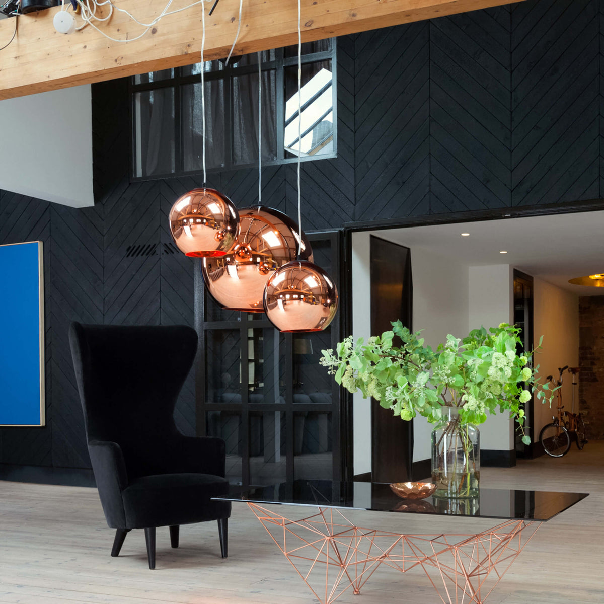 Tom Dixon Copper Round Pendant Light