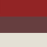 Vermilion Red, Dark Burgundy & Ecru White