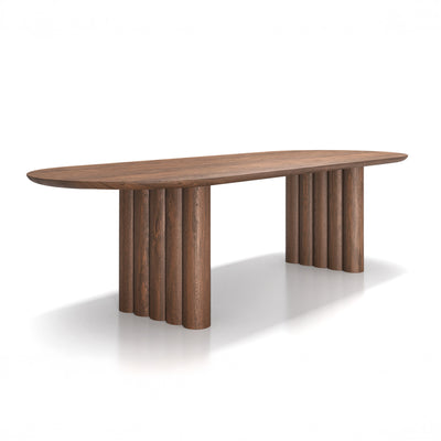 DK3 Plush Extendable Dining Table - 4cm Thick Table Top, Oval