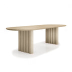 DK3 Plush Extendable Dining Table - 4cm Thick Table Top, Oval