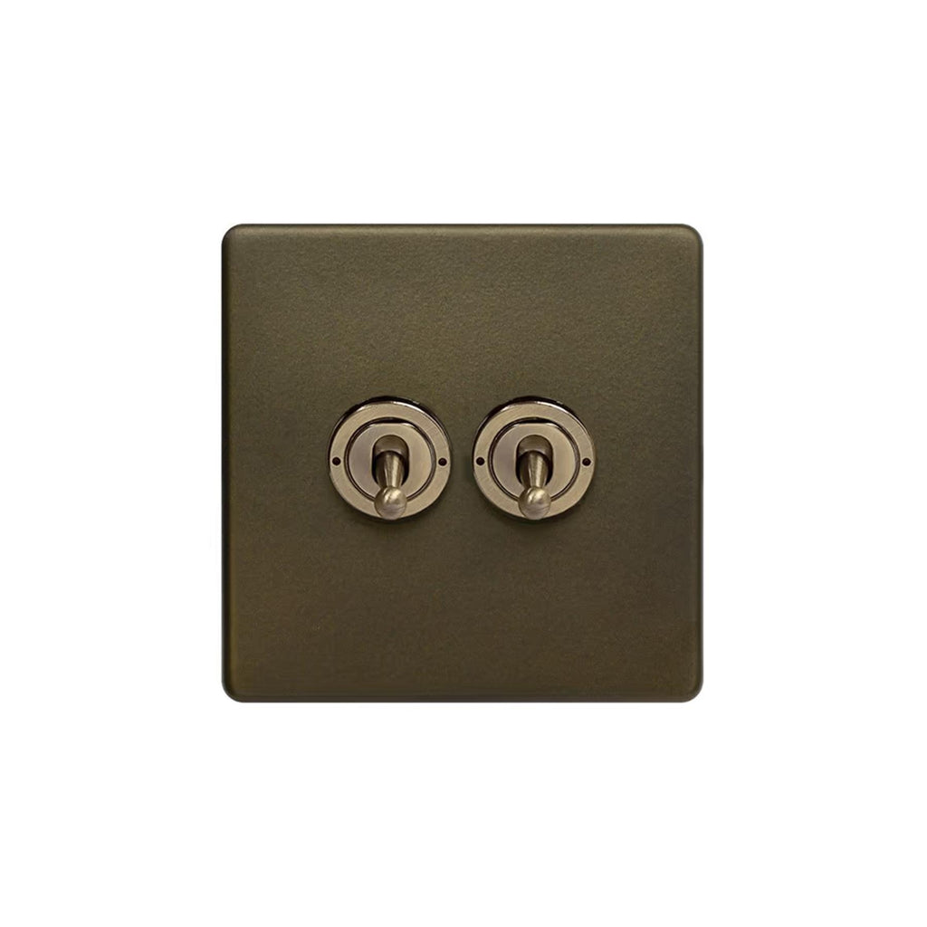 Soho Lighting Eton Collection Bronze 20A 2 Gang 2 Way Toggle Switch