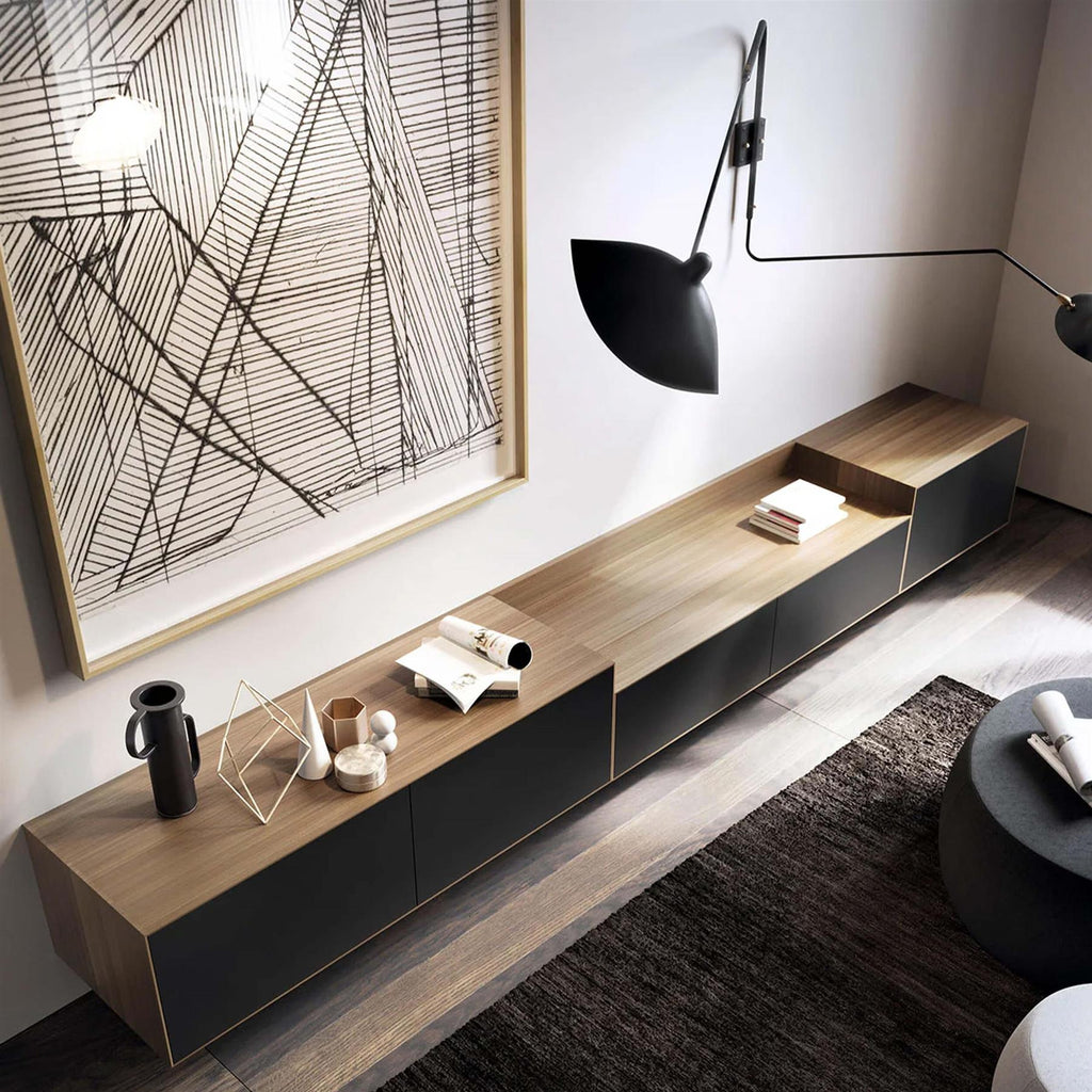 Treku Lauki Wall-Mounted Unit - Walnut & Graphite