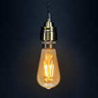 LED 4W Edison Style Filament Teardrop Bulb Smoked Gold Glass