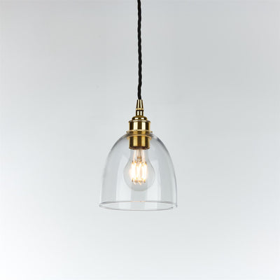 Old School Electric Bell Blown Pendant Light