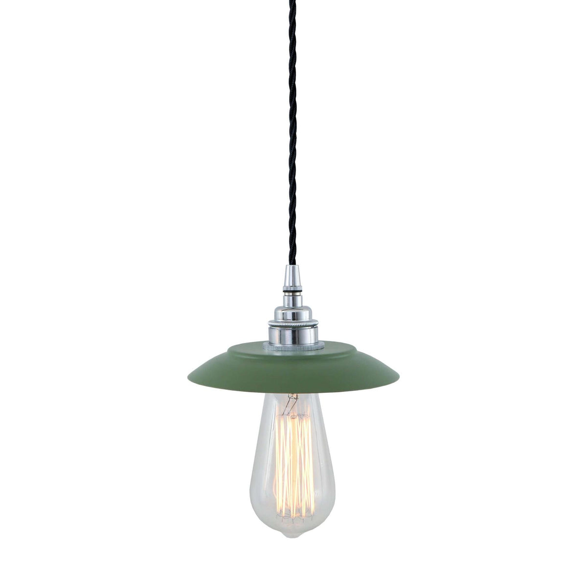 Mullan Lighting Reznor Industrial Minimalist Brass Pendant Light