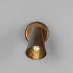 Mullan Lighting Cashel Adjustable Brass Cone Wall Light with Switch