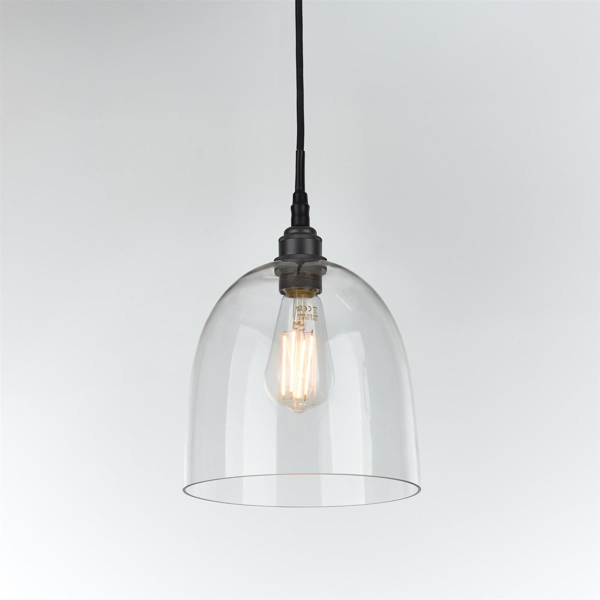 Old School Electric Bell Blown Glass Pendant : Bathroom Version