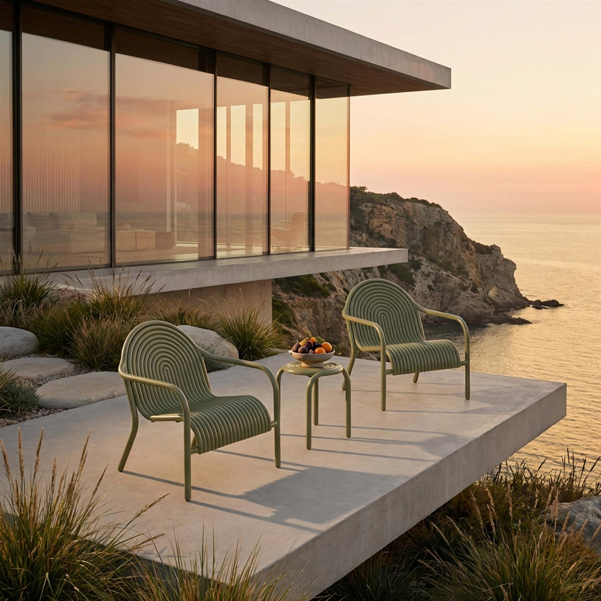 Tom Dixon Groove Garden Lounge Set - Curated by Holloways of Ludlow
