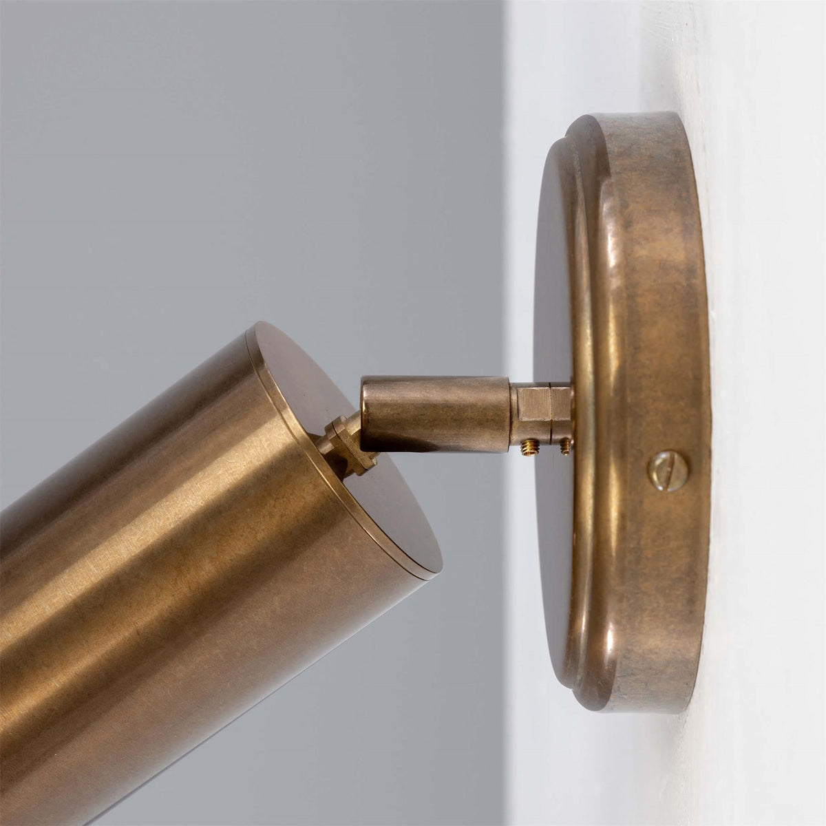 Mullan Lighting Evanston Directional Brass Wall Spotlight