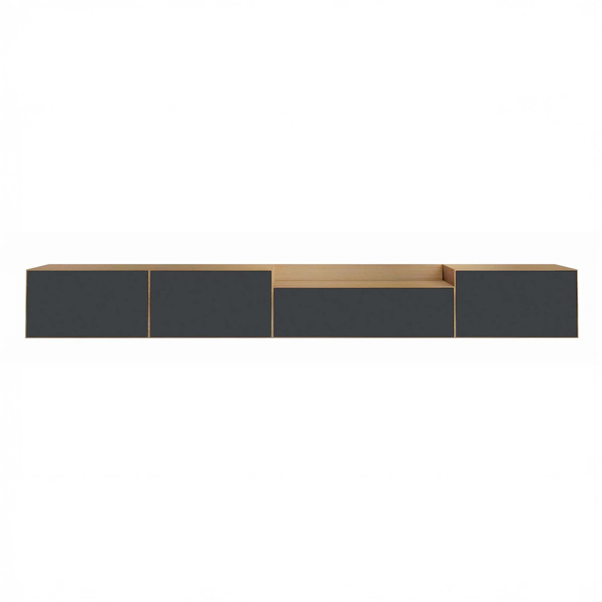 Treku Lauki Wall-Mounted Unit - Walnut & Graphite