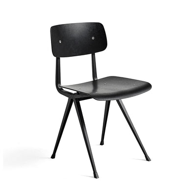 B-Stock HAY Result Chair - Black Water Lacquered Oak Seat - Black Frame