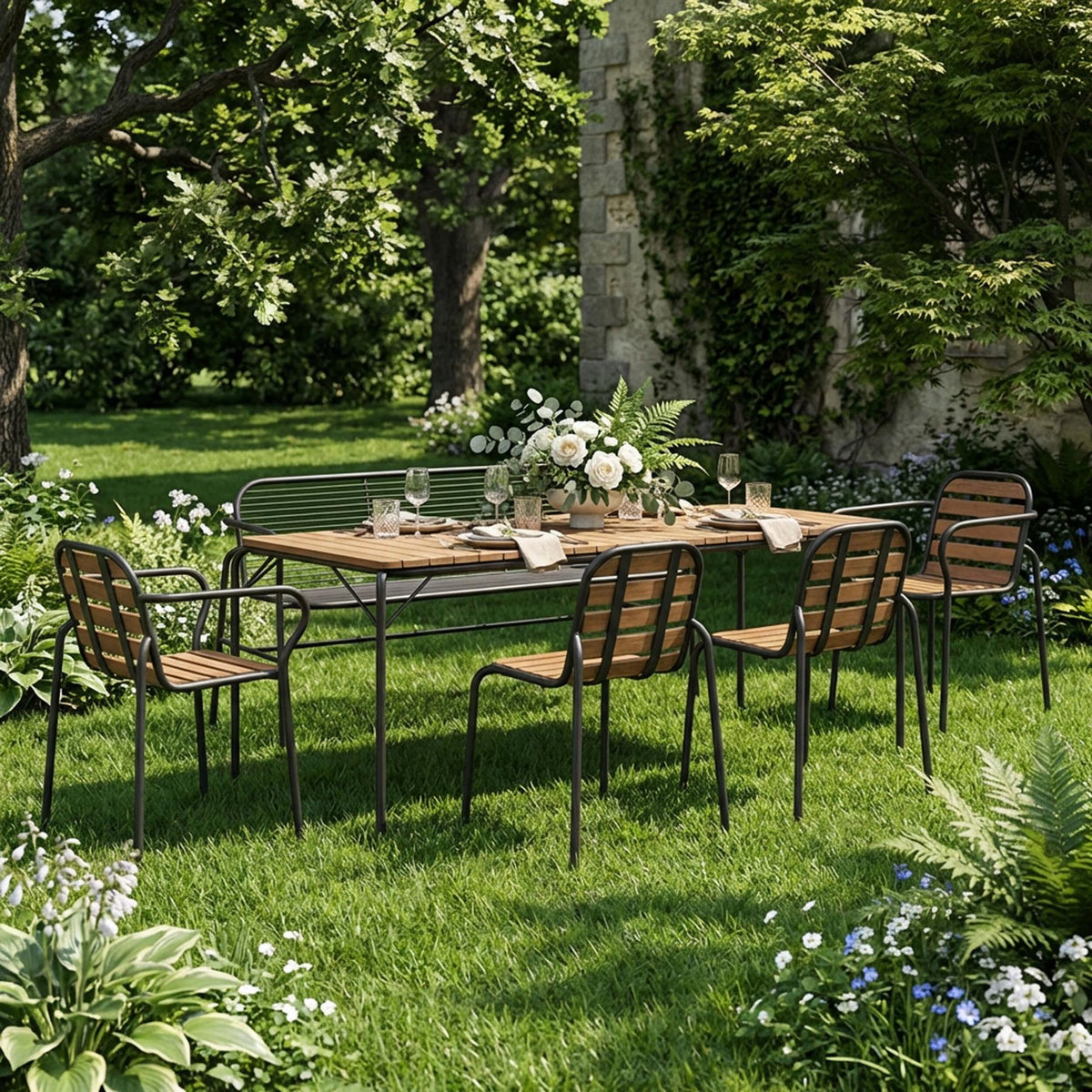 Normann Copenhagen Vig Wood Patio Set - Curated by Holloways of Ludlow