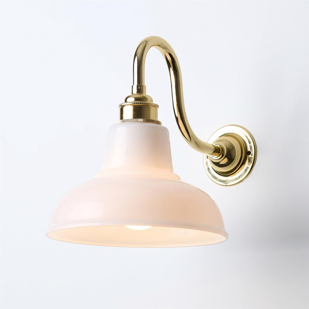 Old School Electric Factory Wall Light Bathroom Version : Swan Arm