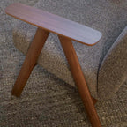 Treku Leku Armchair, Wood Frame, Upholstered in Granit-Crevin